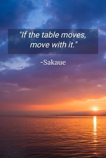 if the table moves move with it...