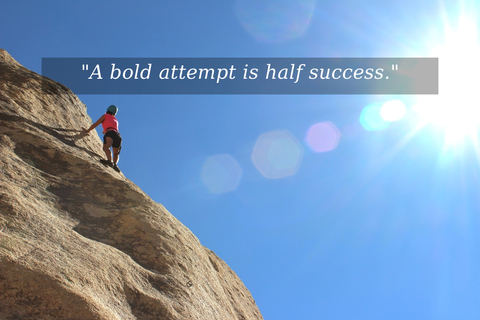 a bold attempt is half success...