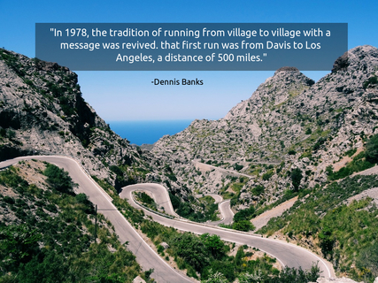 in 1978 the tradition of running from village to village with a message was revived...