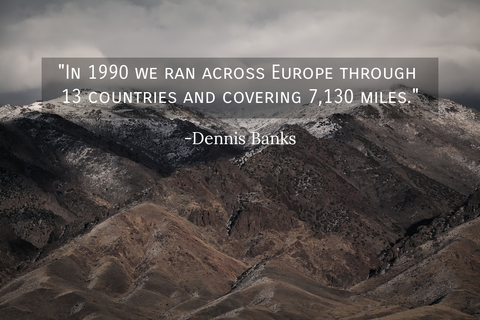 in 1990 we ran across europe through 13 countries and covering 7130 miles...