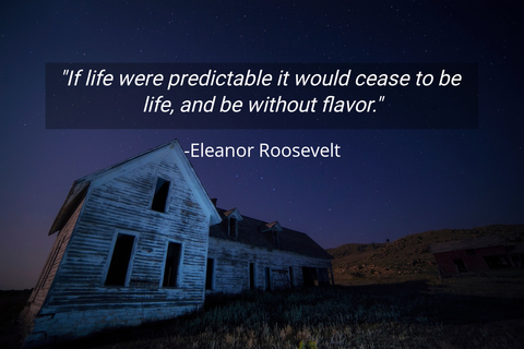 if life were predictable it would cease to be life and be without flavor...