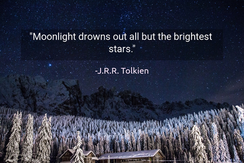 moonlight drowns out all but the brightest stars...