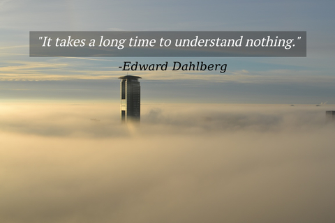 it takes a long time to understand nothing...