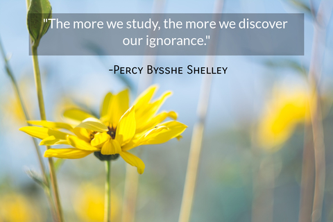 the more we study the more we discover our ignorance...