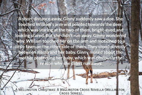a short distance away ginny suddenly saw a doe she touched williams arm and pointed...