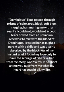 dominique time passed through prisms of color gray black soft blue merging...