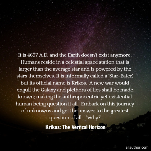 it is 4697 a d and the earth doesnt exist anymore humans reside in a celestial space...