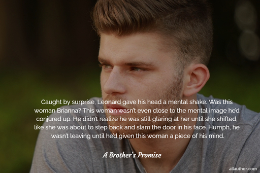  caught by surprise leonard gave his head a mental shake  was this woman brianna this...