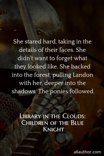  she stared hard taking in the details of their faces  she didnt want to forget what...
