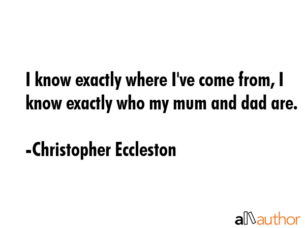 I know exactly where I\