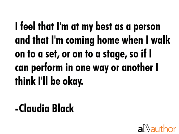I feel that I\