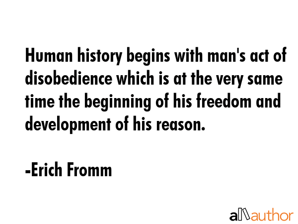 Human history begins with man\