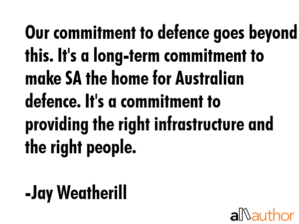 Our commitment to defence goes beyond this. It\