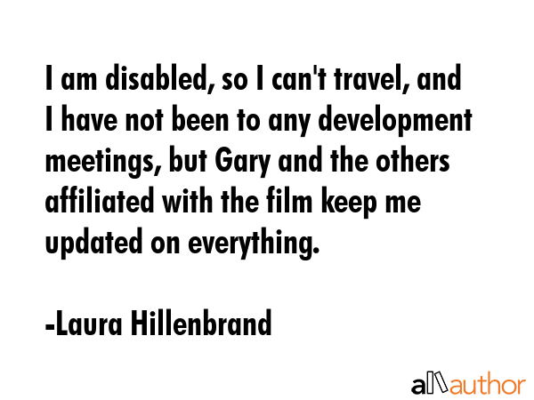 I am disabled, so I can\