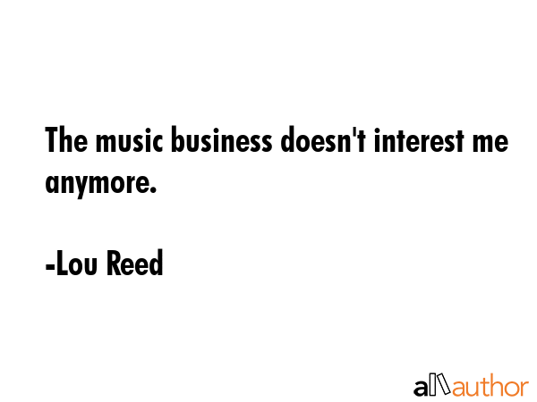 The music business doesn\