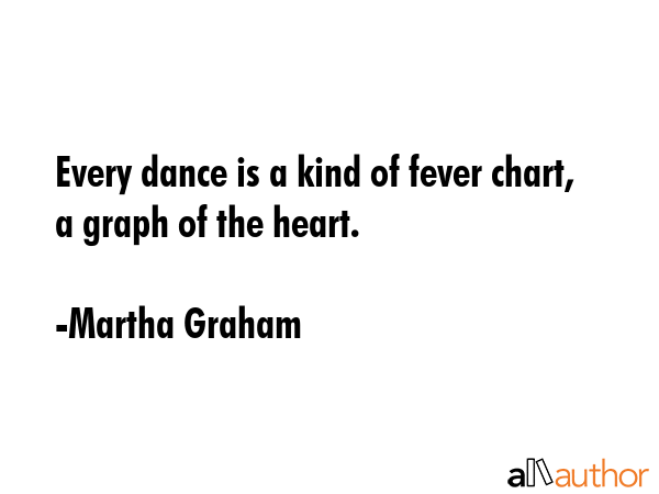 Every dance is a kind of fever chart, a graph of the heart. - Martha Graham Quote GIF