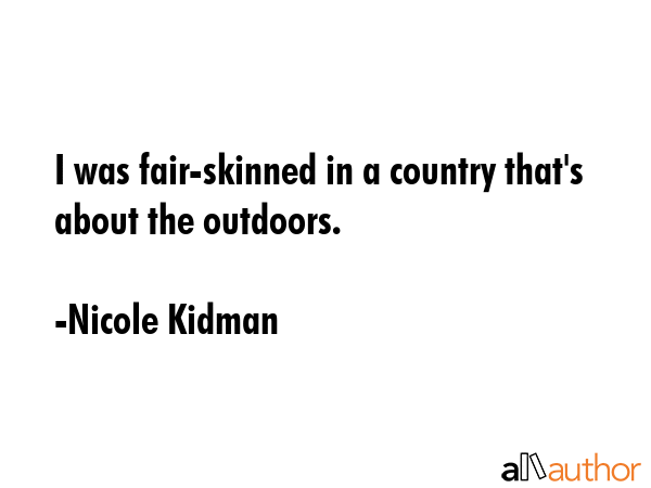 I was fair-skinned in a country that\