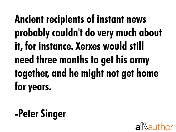 Ancient recipients of instant news probably couldn\
