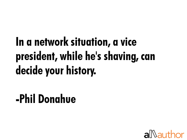 In a network situation, a vice president, while he\