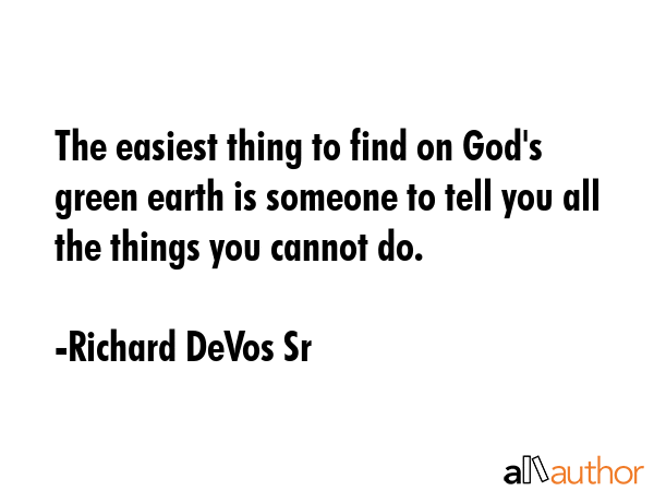 The easiest thing to find on God\