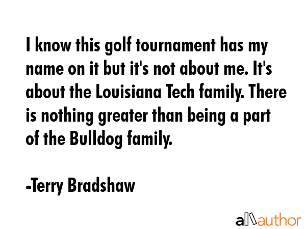 I know this golf tournament has my name on it but it\