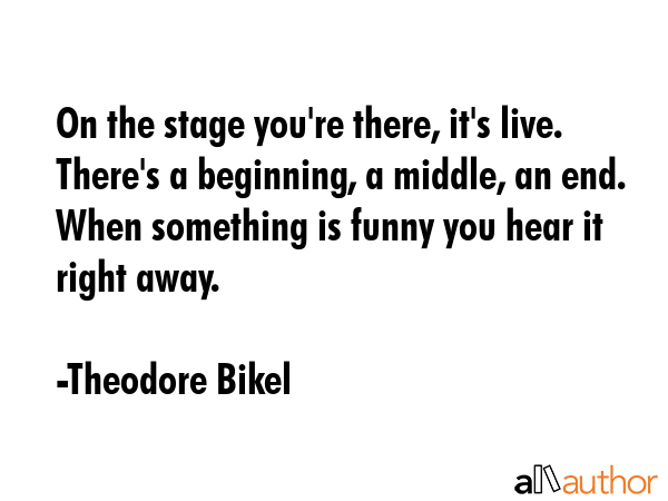 On the stage you\
