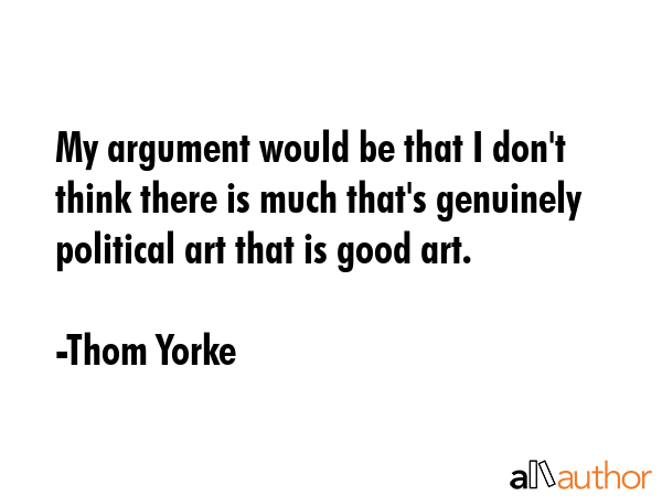My argument would be that I don\