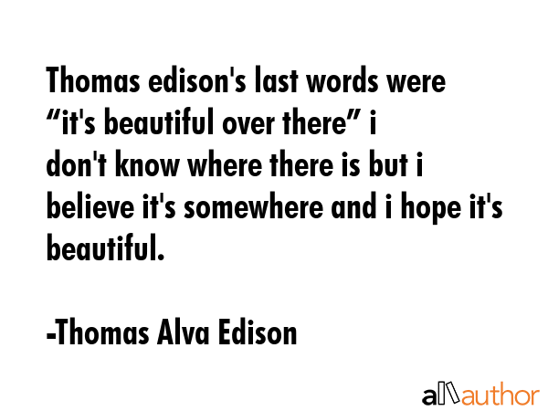 Thomas edison\
