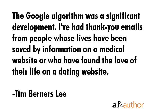 The Google algorithm was a significant development. I\