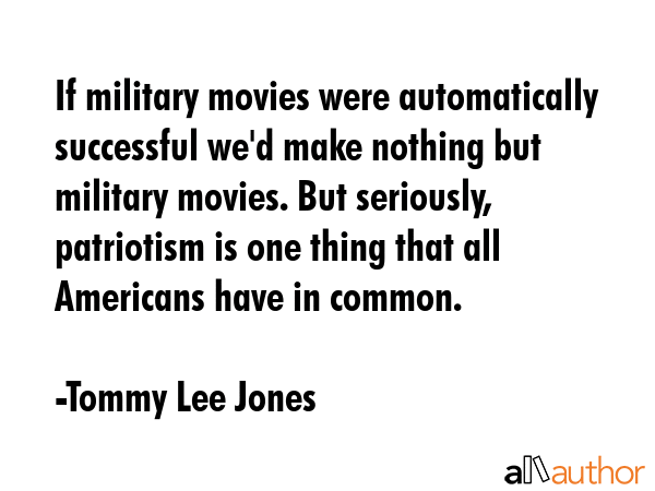 If military movies were automatically successful we\