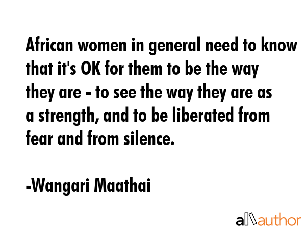 African women in general need to know that it\