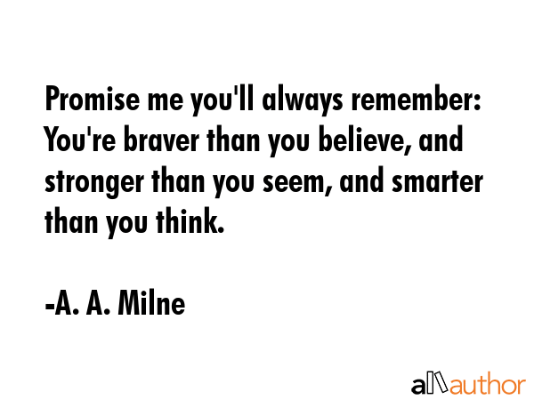 Promise me you\
