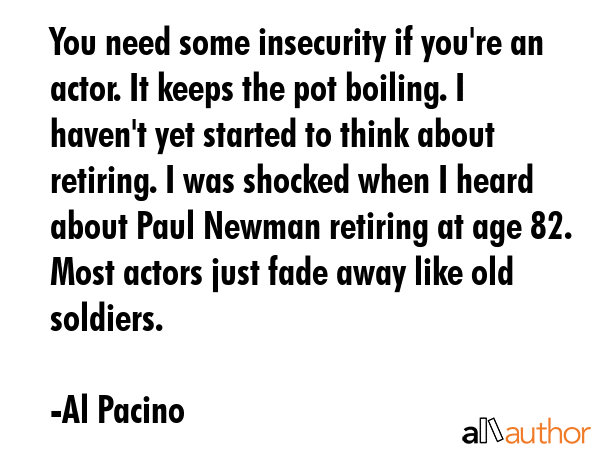 You need some insecurity if you\