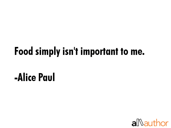 Food simply isn\