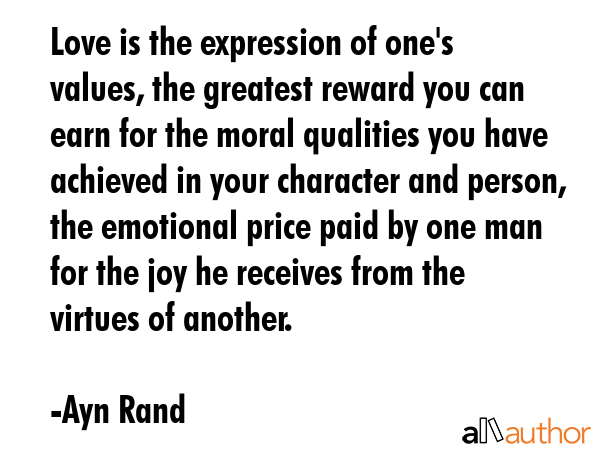 Love is the expression of one\