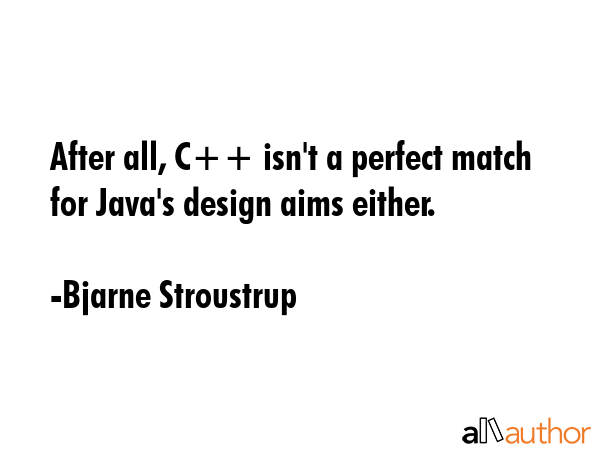 After all, C++ isn\