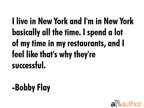 I live in New York and I\