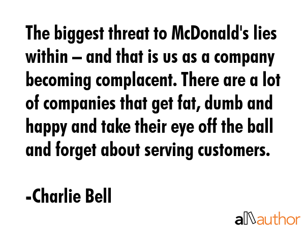 The biggest threat to McDonald\