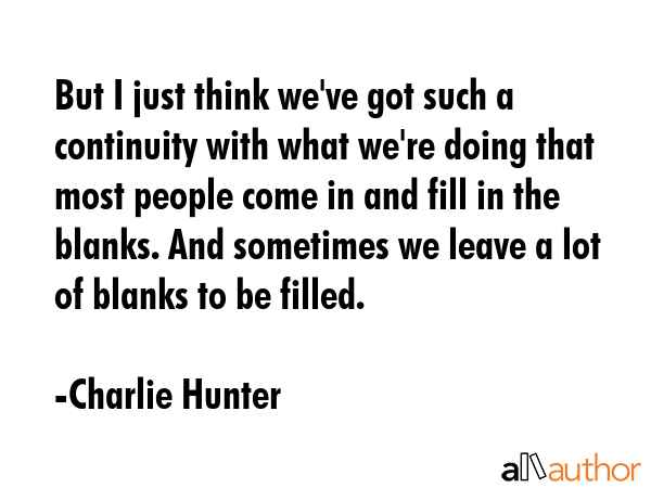 But I just think we\