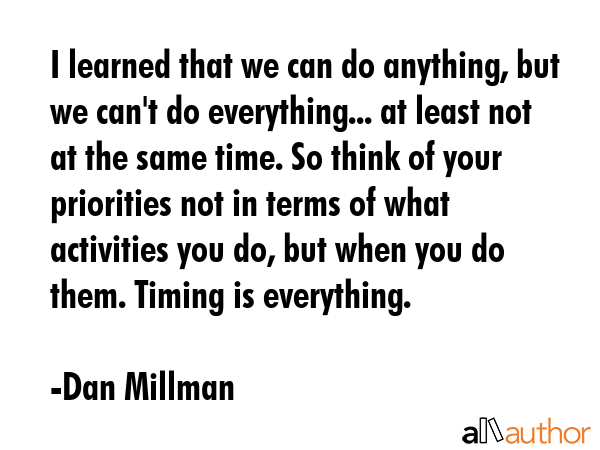 I learned that we can do anything, but we can\