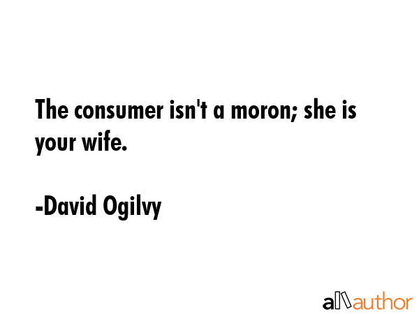 The consumer isn\