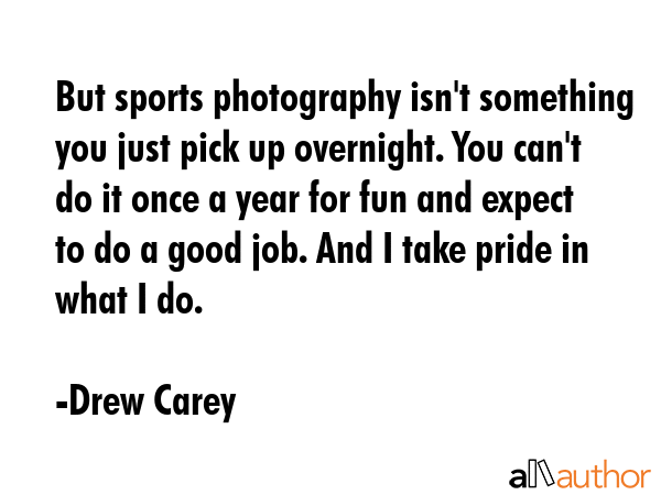 But sports photography isn\