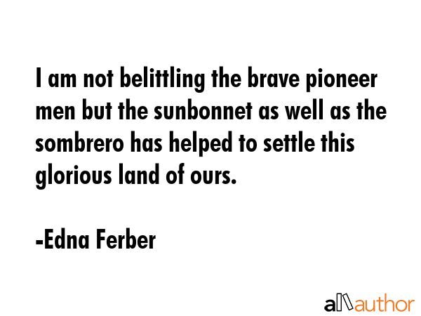 I Am Not a Pioneer