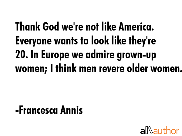 Thank God we\