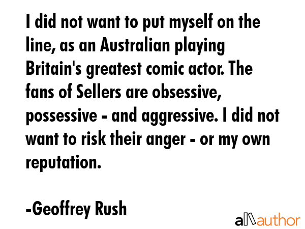 I did not want to put myself on the line, as an Australian playing Britain\