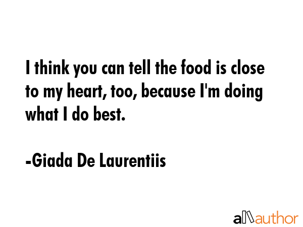 I think you can tell the food is close to my heart, too, because I\