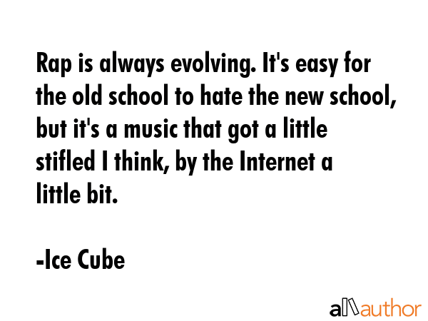 Rap is always evolving. It\
