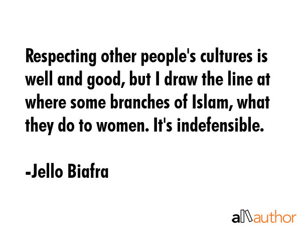 Respecting other people\