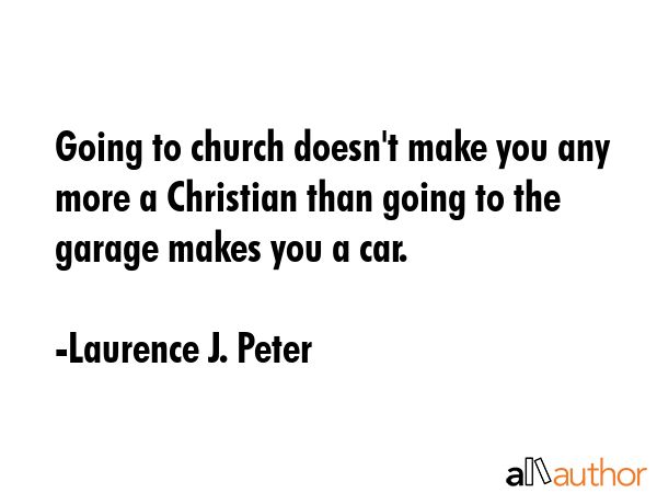 Going to church doesn\