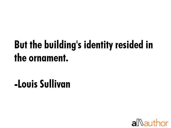 But the building\